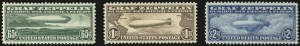 Sale 975, Lot 2112, Air Post Graf Zeppelin Issue (Scott C13-C15)