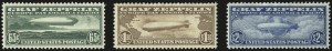 Sale 975, Lot 2114, Air Post Graf Zeppelin Issue (Scott C13-C15)