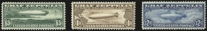 Sale 975, Lot 2115, Air Post Graf Zeppelin Issue (Scott C13-C15)