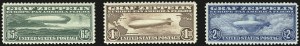 Sale 975, Lot 2119, Air Post Graf Zeppelin Issue (Scott C13-C15)