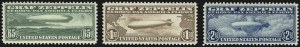 Sale 975, Lot 2120, Air Post Graf Zeppelin Issue (Scott C13-C15)