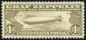 Sale Number 975, Lot Number 2128, Air Post Graf Zeppelin Issue (Scott C13-C15)