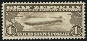 Sale Number 975, Lot Number 2129, Air Post Graf Zeppelin Issue (Scott C13-C15)