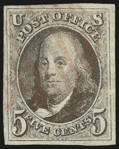 Sale 976, Lot 1055, 1847 Issue (Scott 1-2)