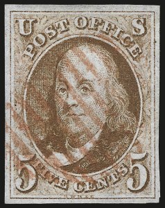 Sale 976, Lot 1065, 1847 Issue (Scott 1-2)