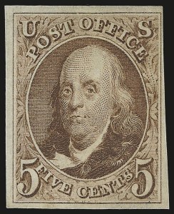 Sale 976, Lot 1080, 1875 Reproduction of 1847 Issue (Scott 3-4)