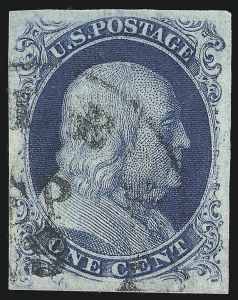 Sale 976, Lot 1099, 1c-3c 1851-56 Issue (Scott 5-11)
