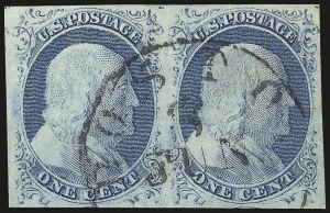 Sale 976, Lot 1132, 1c-3c 1851-56 Issue (Scott 5-11)