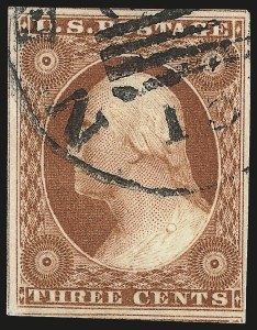 Sale 976, Lot 1143, 1c-3c 1851-56 Issue (Scott 5-11)