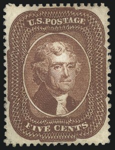 Sale 976, Lot 1224, 5c 1857-60 Issue (Scott 27-30A)