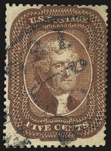 Sale 976, Lot 1226, 5c 1857-60 Issue (Scott 27-30A)