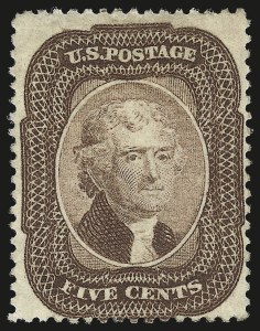 Sale 976, Lot 1227, 5c 1857-60 Issue (Scott 27-30A)