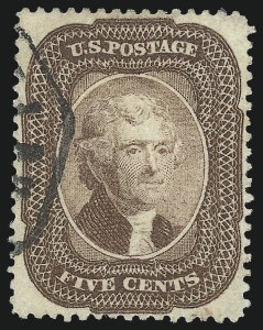Sale 976, Lot 1228, 5c 1857-60 Issue (Scott 27-30A)