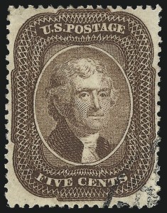 Sale 976, Lot 1229, 5c 1857-60 Issue (Scott 27-30A)