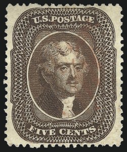 Sale 976, Lot 1237, 5c 1857-60 Issue (Scott 27-30A)