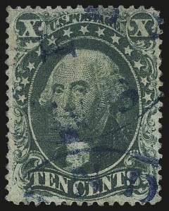 Sale 976, Lot 1253, 10c-90c 1857-60 Issue (Scott 31-39)