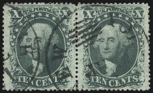 Sale 976, Lot 1257, 10c-90c 1857-60 Issue (Scott 31-39)
