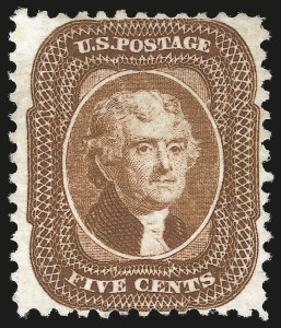 Sale 976, Lot 1288, 1875 Reprint of 1857-60 Issue (Scott 40-47)
