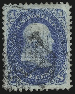 Sale 976, Lot 1396, 1867-68 Grilled Issue (E Grill - Scott 86-91)