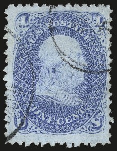 Sale 976, Lot 1397, 1867-68 Grilled Issue (E Grill - Scott 86-91)