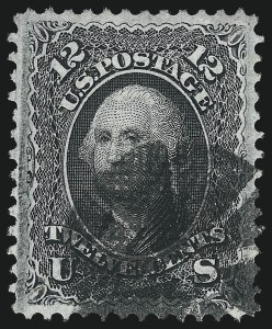 Sale 976, Lot 1416, 1867-68 Grilled Issue (F Grill - Scott 92-101)