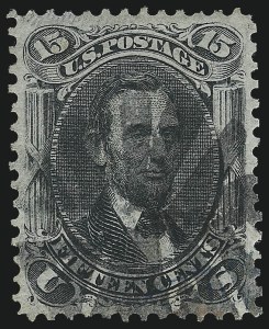 Sale 976, Lot 1420, 1867-68 Grilled Issue (F Grill - Scott 92-101)