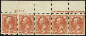 Sale 976, Lot 1631, 1881-87 American Bank Note Co. Issues (Scott 205-218)