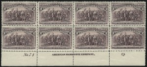 Sale 976, Lot 1672, 1893 Columbian Issue (1c thru 8c, Scott 230-236)