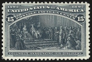 Sale 976, Lot 1686, 1893 Columbian Issue (10c thru $1.00, Scott 237-241)