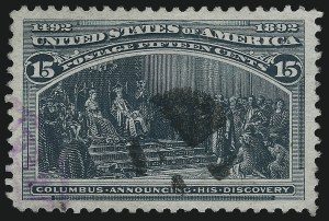 Sale Number 976, Lot Number 1687, 1893 Columbian Issue (10c thru $1.00, Scott 237-241) Sale Number 976, Lot Number 1687, 1893 Columbian Issue (10c thru $1.00, Scott 237-241)