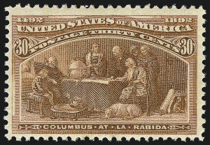 Sale 976, Lot 1690, 1893 Columbian Issue (10c thru $1.00, Scott 237-241)