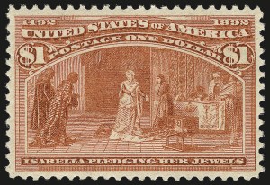 Sale 976, Lot 1697, 1893 Columbian Issue (10c thru $1.00, Scott 237-241)