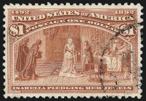 Sale 976, Lot 1700, 1893 Columbian Issue (10c thru $1.00, Scott 237-241)