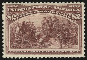 Sale 976, Lot 1704, 1893 Columbian Issue ($2.00 thru $5.00, Scott 242-245)