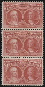 Sale 976, Lot 1716, 1893 Columbian Issue ($2.00 thru $5.00, Scott 242-245)