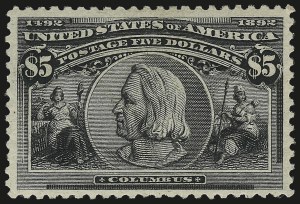Sale 976, Lot 1724, 1893 Columbian Issue ($2.00 thru $5.00, Scott 242-245)