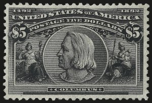 Sale 976, Lot 1725, 1893 Columbian Issue ($2.00 thru $5.00, Scott 242-245)