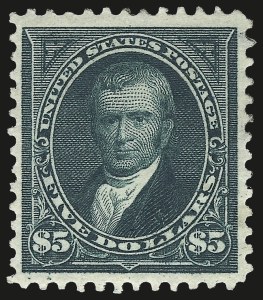 Sale 976, Lot 1801, 1895 Watermarked Bureau Issue (Scott 264-278), $5.00 Dark Green (278) Sale 976, Lot 1801, 1895 Watermarked Bureau Issue (Scott 264-278)