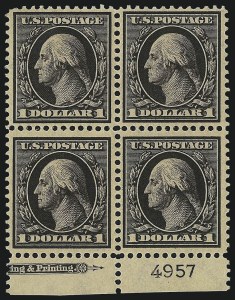 Sale 976, Lot 1922, 1908-10 Washington-Franklin Issues (Scott 331-356)