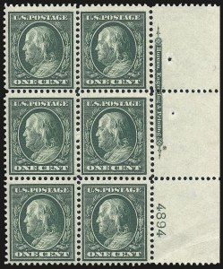 Sale 976, Lot 1938, 1909 Bluish Paper Issue (Scott 357-366)