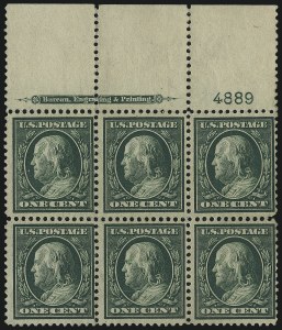 Sale 976, Lot 1939, 1909 Bluish Paper Issue (Scott 357-366)