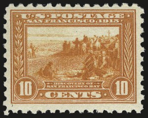 Sale 976, Lot 2000, 1913-15 Panama-Pacific Issue (Scott 397-404), 10c Panama-Pacific, Perf 10 (404) Sale 976, Lot 2000, 1913-15 Panama-Pacific Issue (Scott 397-404)