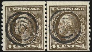 Sale 976, Lot 2029, 1913-15 Washington-Franklin Issues (Scott 424-460)
