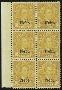 Sale 976, Lot 2201, Kans.-Nebr. Overprints (Scott 659-678)