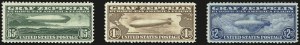 Sale 976, Lot 2232, Air Post Graf Zeppelin Issue (Scott C13-C15)