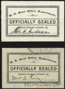 Sale 976, Lot 2635, The Martin Richardson Gold Medal Collection of U.S. Post Office Seals (Typeset Seals)