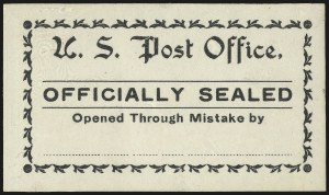 Sale 976, Lot 2642, The Martin Richardson Gold Medal Collection of U.S. Post Office Seals (Typeset Seals)