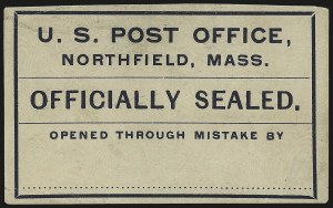 Sale 976, Lot 2645, The Martin Richardson Gold Medal Collection of U.S. Post Office Seals (Typeset Seals)