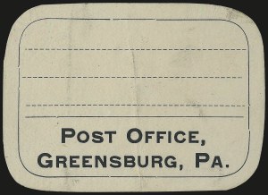 Sale 976, Lot 2654, The Martin Richardson Gold Medal Collection of U.S. Post Office Seals (Typeset Seals)