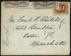 Sale 976, Lot 2658, The Martin Richardson Gold Medal Collection of U.S. Post Office Seals (1872-1969 Post Office Seals on Cover)